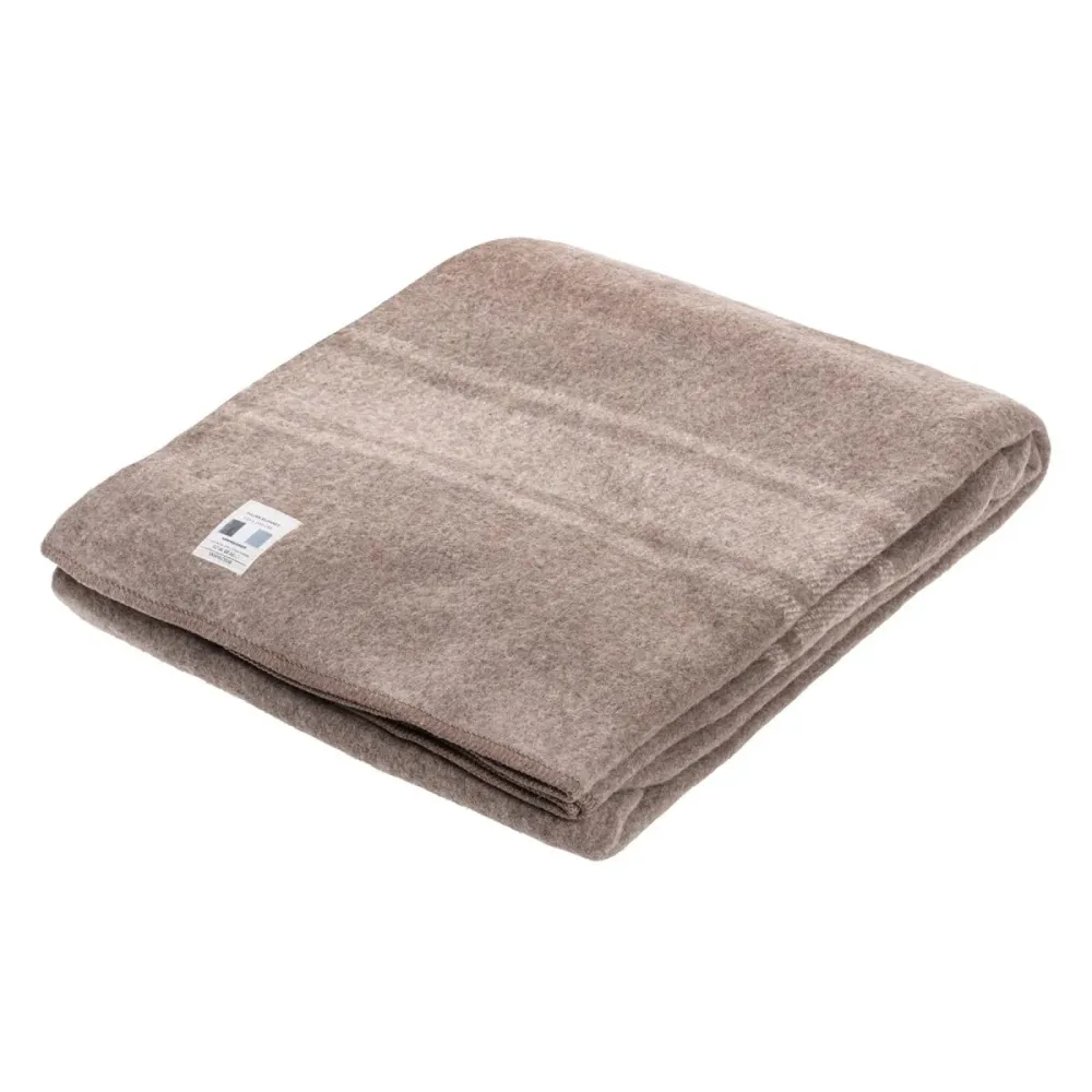 Coperta Lana Militare Italiana Originale 200x155cm da Campeggio Esterno Marrone