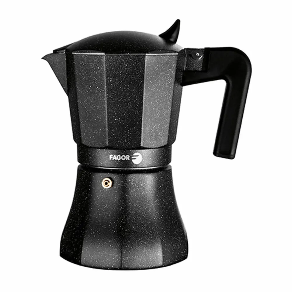 Professionale Caffettiera Italiana Fagor TIRAMISU 3 Nero Alluminio