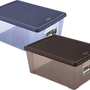 SCATOLA MULTIUSO 'ELEGANCE BOX' M cm 32,5 x 19 x h 11 moka/moka Stefanplast