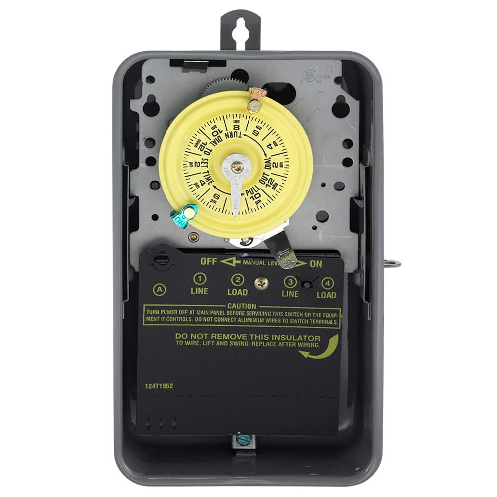 Intermatic - T104R - Electromechanical Timer, 208-277 V, 40 , 1-23 hr, 1-12 Cycles per Day