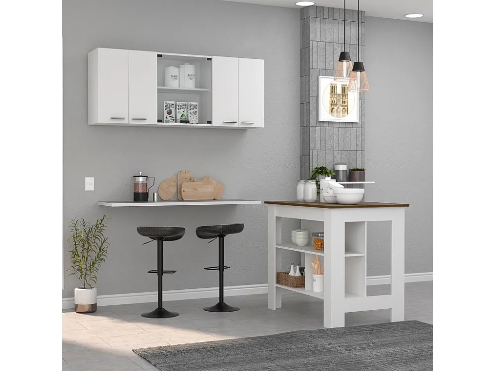 Set Norfolk, 35.4/60 CM Al X 103/150 cm X 70/31.5 P cm, Bianco / Caramello