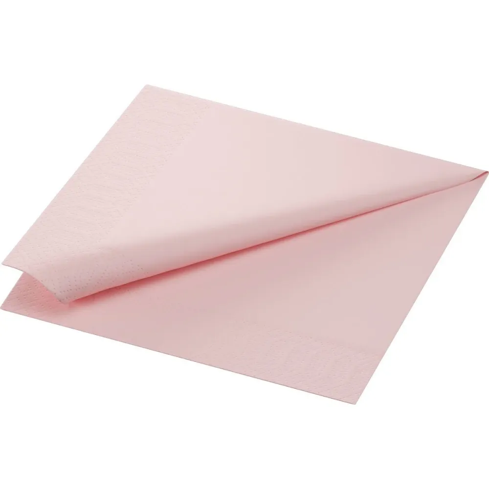 Navalchi di stoffa cellulare 40 x 40 cm 3 strati 1/4 Falz Mellow Rose | Pacchetto (250 tovaglioli)