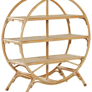 Presine da Forno Scaffale rattan naturale e nocciola 109 cm TUVALU II