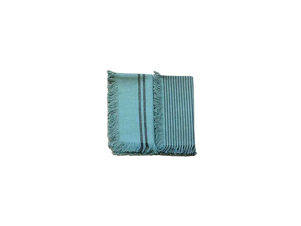 Tovaglioli di Lino Pack 4 tovaglioli cotone modello Kila Blue