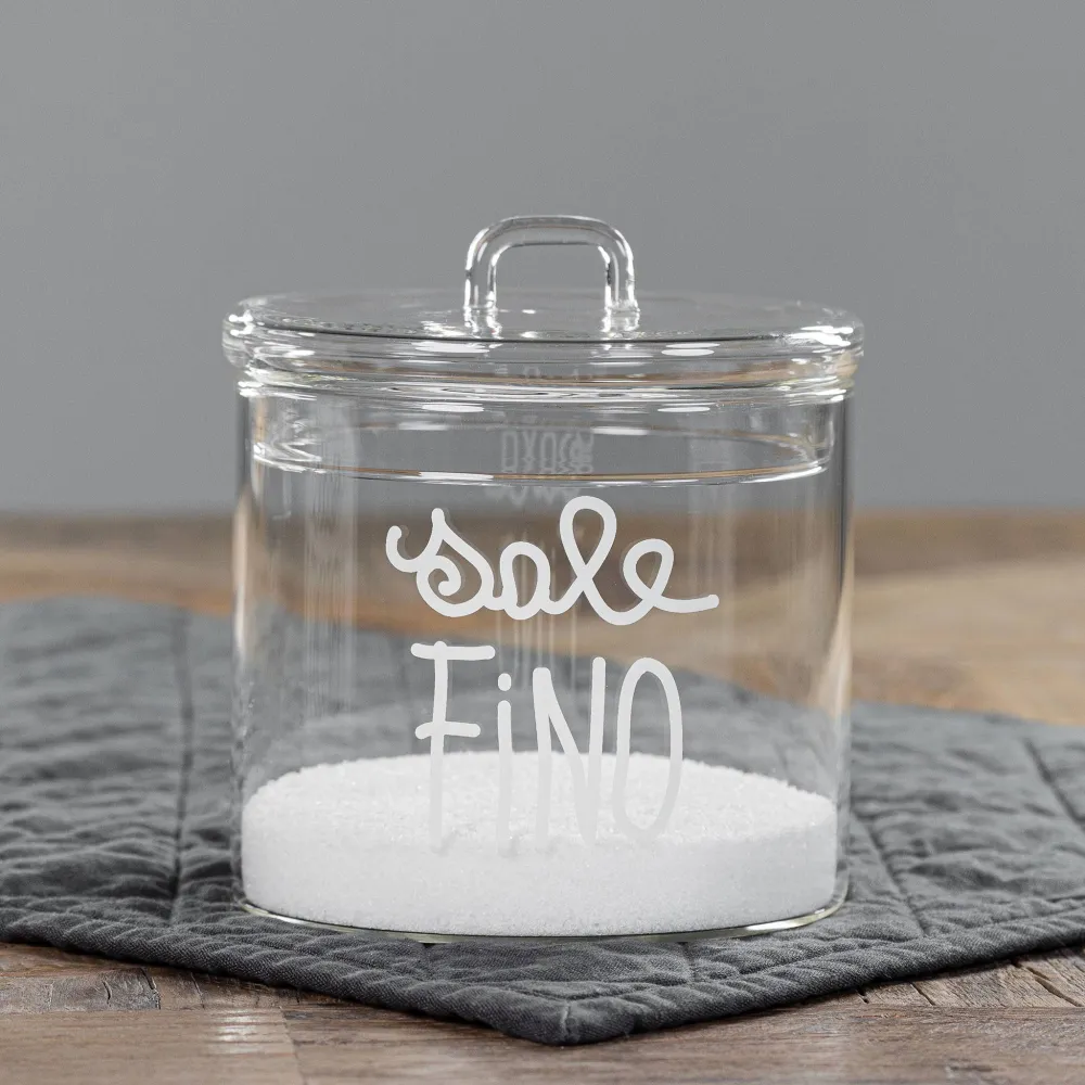 Barattolo vetro borosilicato SALE FINO
