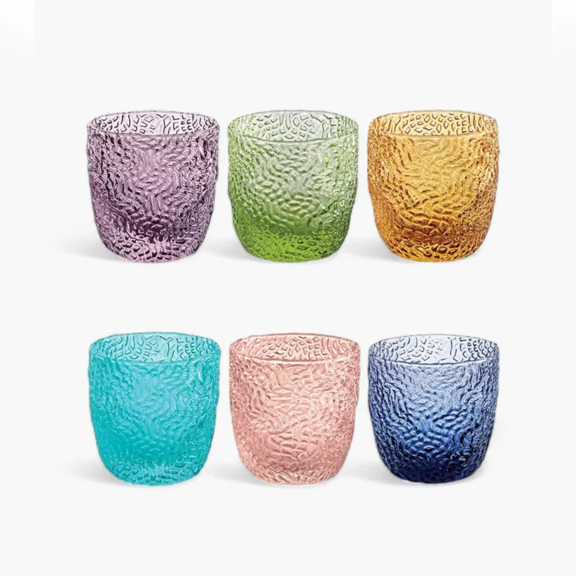Ivv Set 6 Bicchierini liquore e grappa vetro artistico multicolore