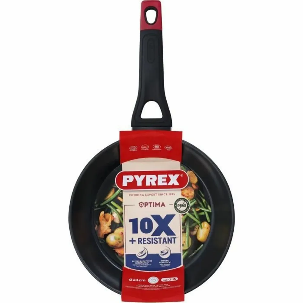 Padella Pyrex Nero Rosso Alluminio