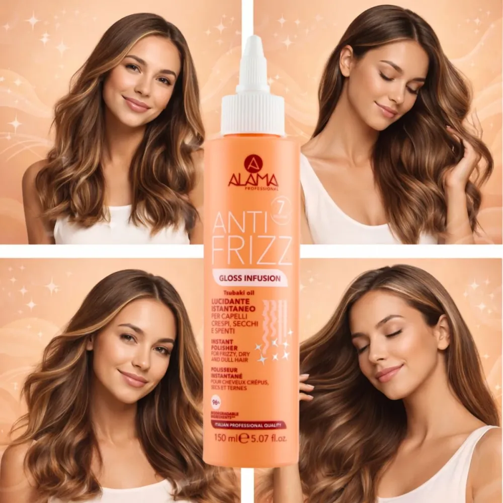 ALAMA PROFESSIONAL ANTI FRIZZ Tsubaki Oil - Gloss Infusion 150ml | Lucidante Istantaneo