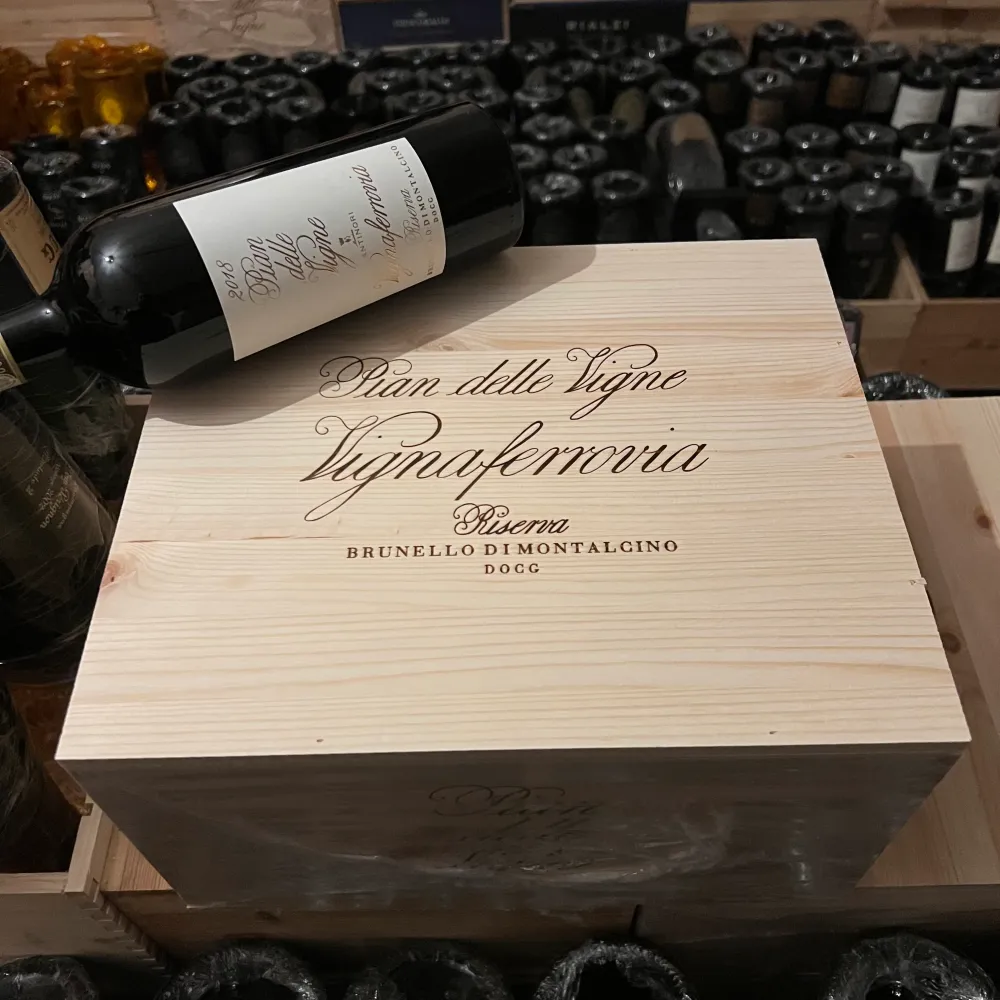 Brunello di Montalcino Riserva Pian delle Vigne Vignaferrovia 2018 Marchesi Antinori - Cassa Legno 6 Bottiglie