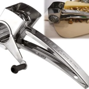 Grattugia rullo manuale acciaio inox gratta formaggio manovella