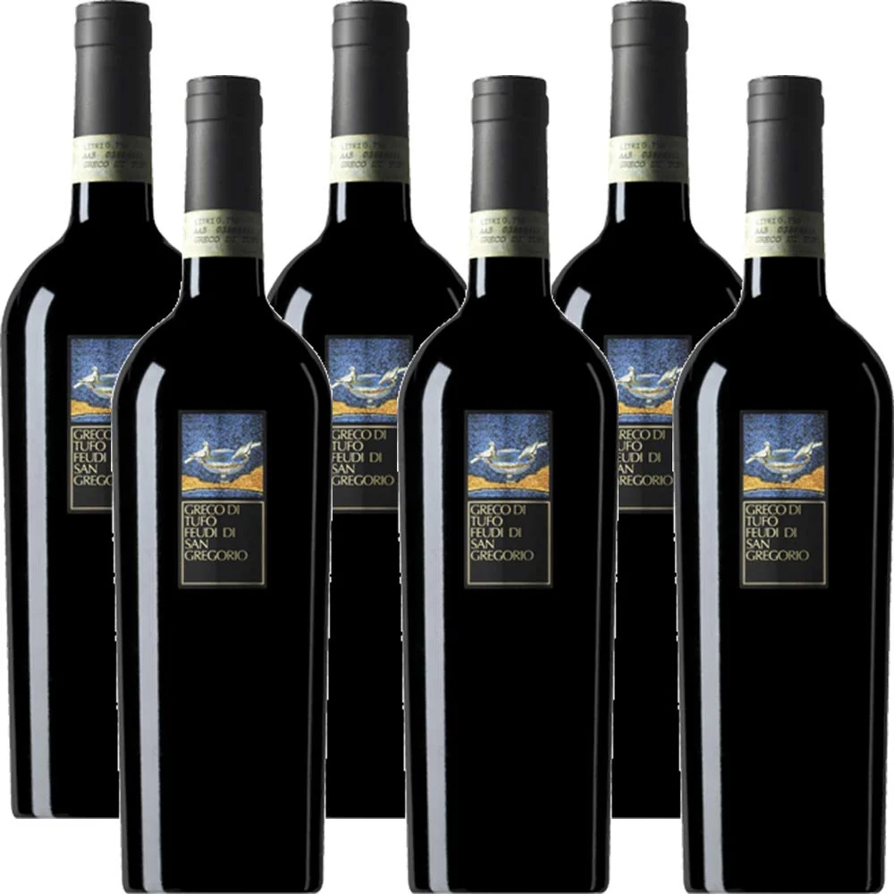 Greco di Tufo DOCG | Feudi di San Gregorio | Vino Bianco della Campania | 6 Bottiglie 75 cl | Idea Regalo
