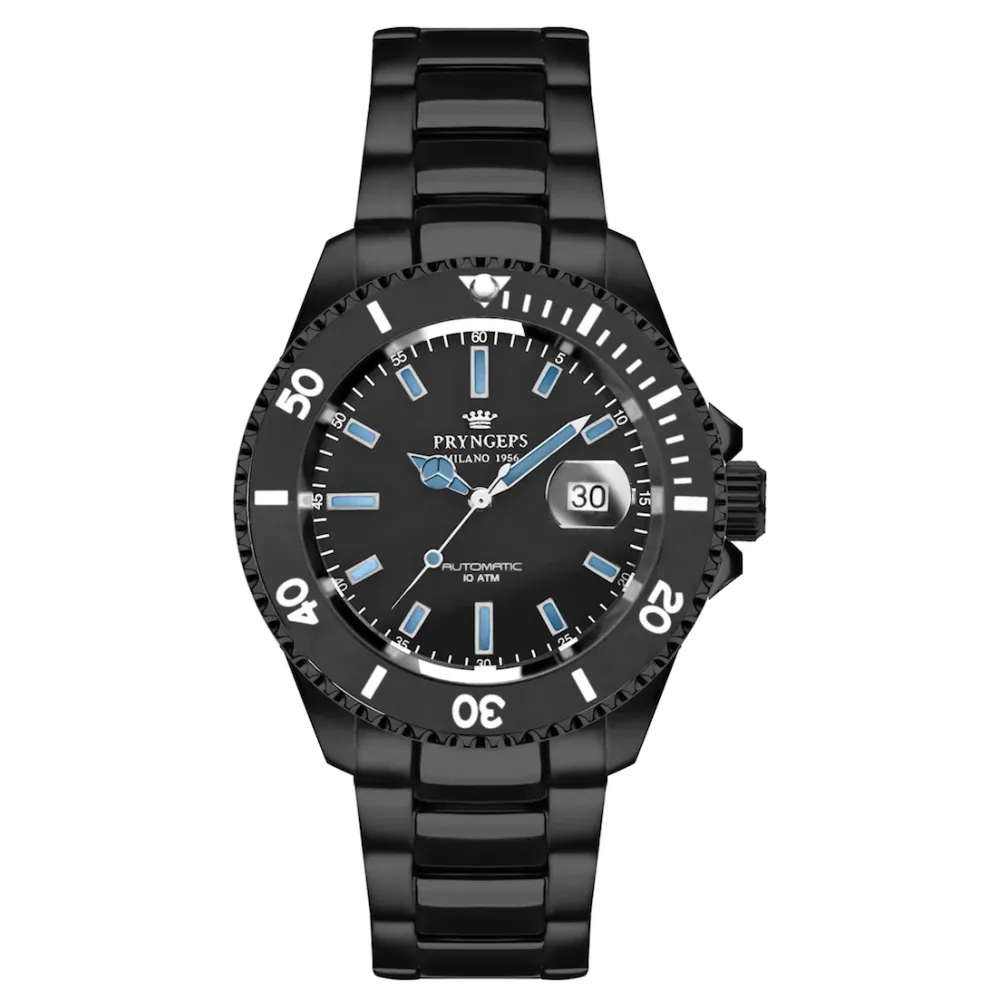 OROLOGIO PRYNGEPS A1046/N AUT. SUB PROFESSIONAL MEDITERRANEO BLACK EDITION