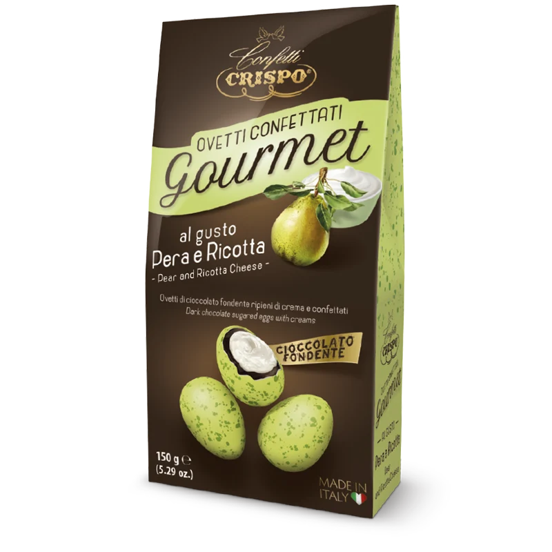 Ovetti confettati Gourmet al gusto ricotta e pera Verdi Maculati- 150 gr CRISPO