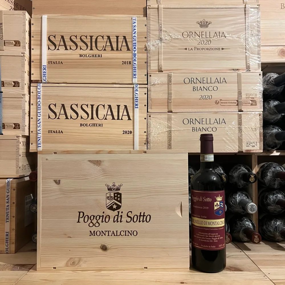 Poggio Di Sotto 2019 Brunello di Montalcino DOCG - Cassa Legno 3 Bottiglie