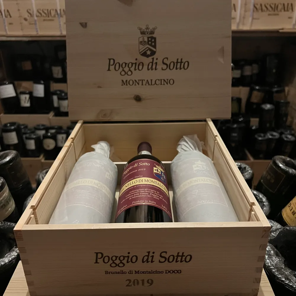 Poggio Di Sotto 2019 Brunello di Montalcino DOCG - Cassa Legno 3 Bottiglie