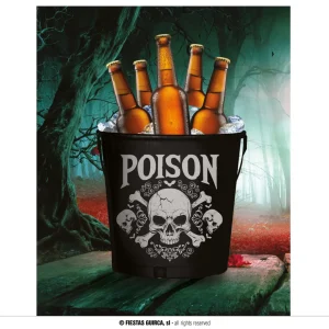 SECCHIELLO POISON RINFRESCA BIBITE PER HALLOWEEN CM 19X23