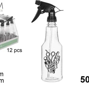 SPRUZZATORE DI PLASTICA NERO BARBER SHOP 500 ML