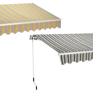 tenda da sole barra quadra 300x200 cm - col. verde/crema