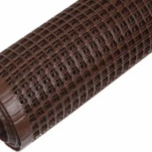 VERDEMAX - RETE QUADRA PLASTICA, MARRONE - MAGLIA 10MM - ROTOLO DA 5MT