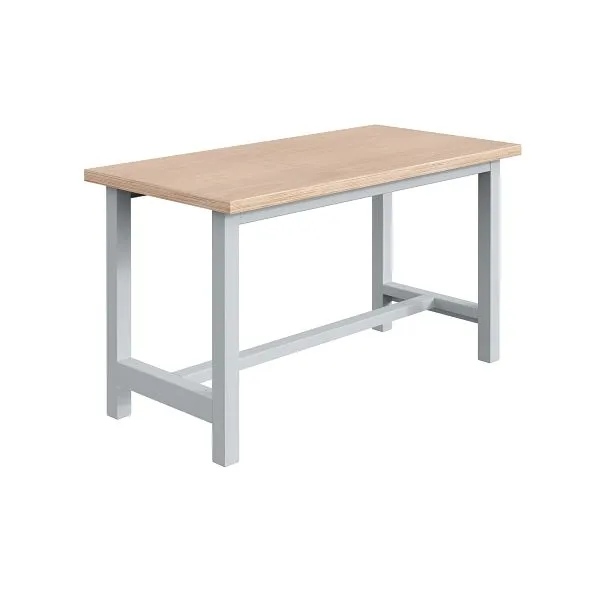 Banco da lavoro SOFAME CKS L 1200 x P 750 x 840 mm piano di lavoro multiplex 40 mm grigio trasparente RAL 7035 W010160003GC
