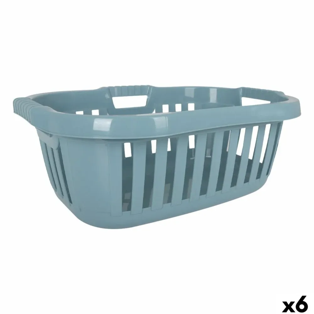Cesto per i Panni Tontarelli Hipster Azzurro 50 L 66 x 44 x 25 cm (6 Unità)