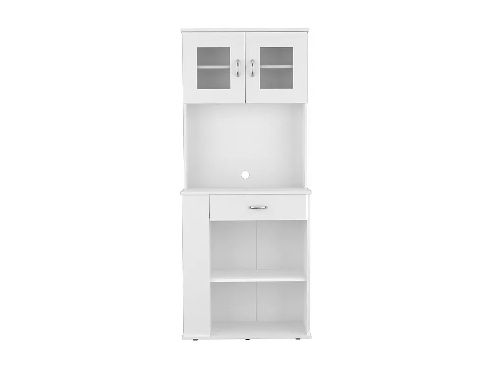 Mobile da cucina microonde Capienza, con 1 cassetto e armadio 2 ante, 170 CM H X 70 CM L X 35 CM P, bianco