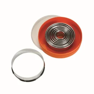 Set di stampini per biscotti rotondi Schneider lisci 9 pezzi acciaio inossidabile spessore materiale: 04 05 mm 199500