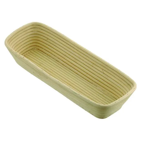 Stampo per pane / cestino da lievitazione Schneider prolungato testa quadrata dimensioni interne 380 x 140 mm 1500 grammi...