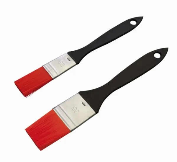 Pennello da panettiere Schneider con rivestimento nailon rosso 25 mm manico plastica nera con foro 200285