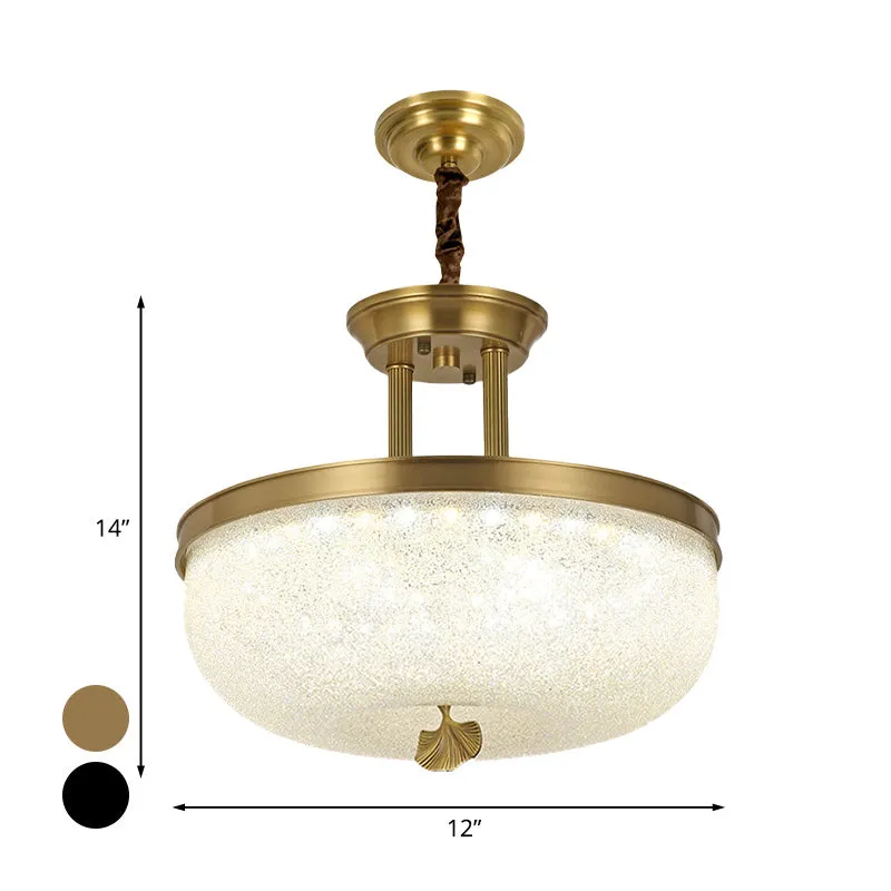 Lampadario sospensione ciotola oro/nero da 12"/16" Lampadario sospensione LED per sala da pranzo vetro bianco satinato cla...