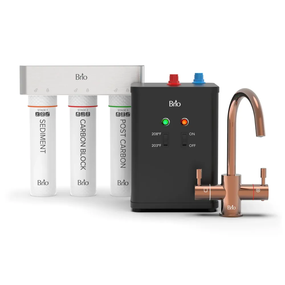 Brio 3-Stage Instant Caldo Water Undersink Dispenser System - Rose Gold