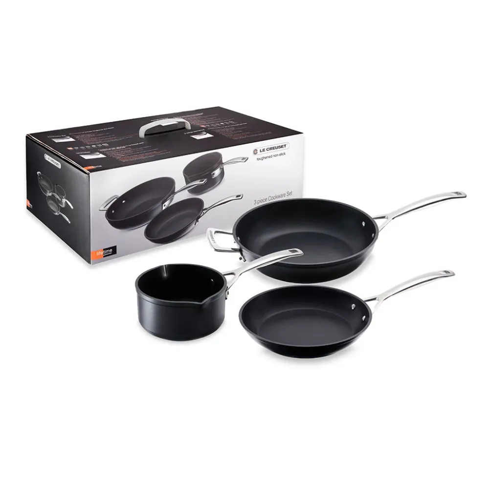 Set da 3 pezzi alluminio antiaderente Le Creuset