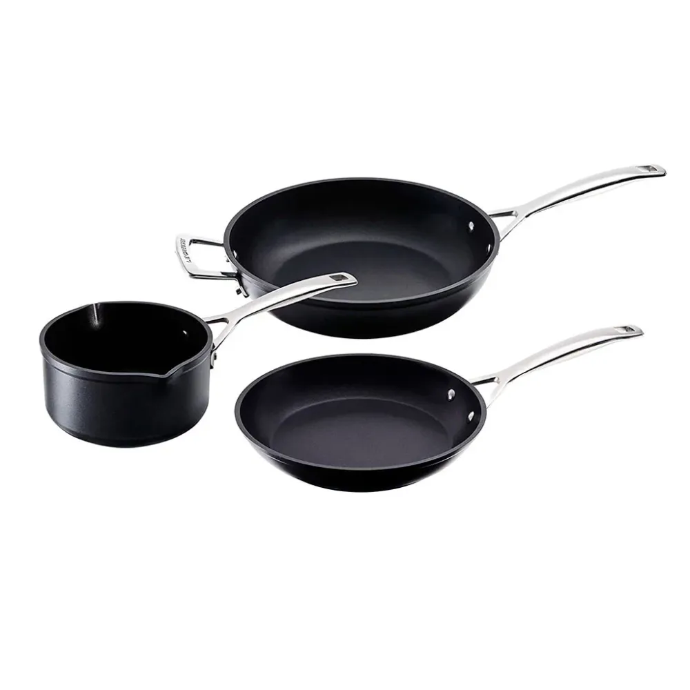 Set da 3 pezzi alluminio antiaderente Le Creuset