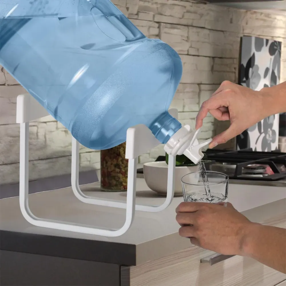 Brio Stainless Steel Singolo Water Bottle Stand - White