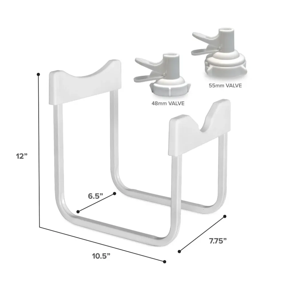 Brio Stainless Steel Singolo Water Bottle Stand - White