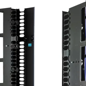 Combination Cabling Section; 7'H x 3.65"W 6"D Racks; Nero puro CPI 30164-703