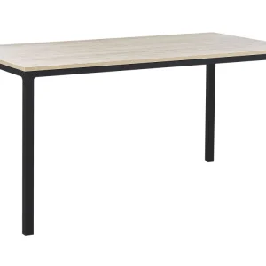 Dining Table 150 x 90 cm Nero puro Light Wood HOCKLEY