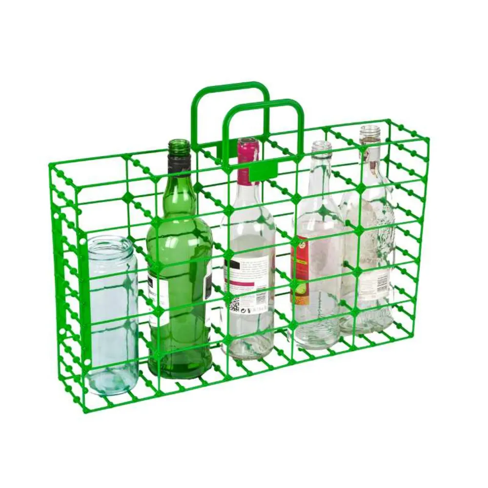 ECORACK Recycling Cristallo Waste Bottle Jar Rack Holder Caddy Glass 5 Slots Compartments Sorting Segregation