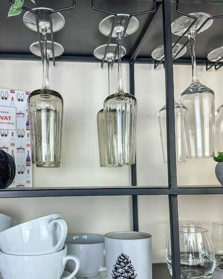 Flûte da Champagne QUARTZ Set di 4 Grigio