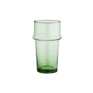 Grande bicchiere da acqua vetro Beldi verde Madam Stoltz - 12cm