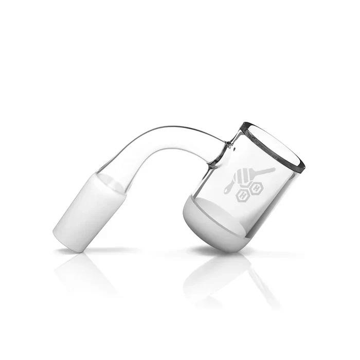 Honeybee Herb - 14mm 90 Degree Honey & Milk Bevel Quartz Banger - Male