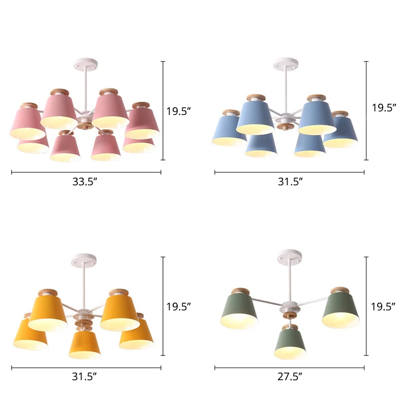 Lampadario metallico forma di tazza Macaron Trifle, lampada sospensione soffitto metallo per sala da pranzo con decorazion...