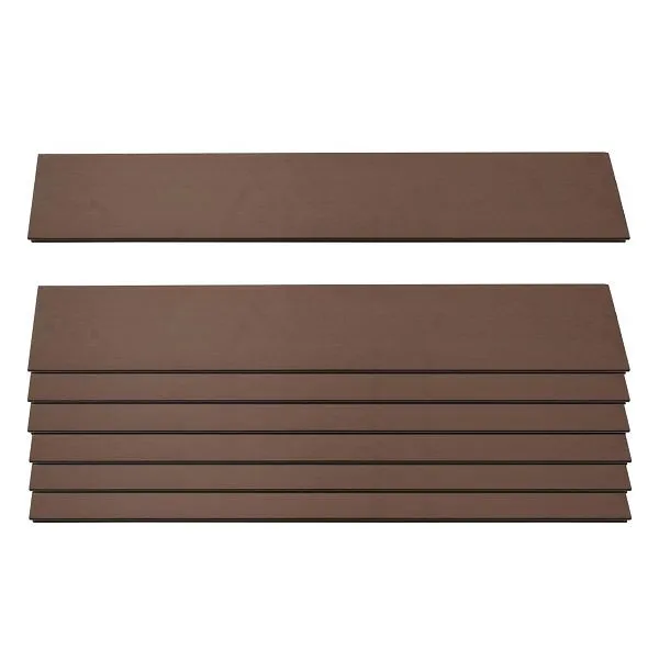 Mendler set di 7 lamelle per frangivista WPC Sarthe pannelli protezione dal vento circa 1qm 90cm marrone 76238+76241
