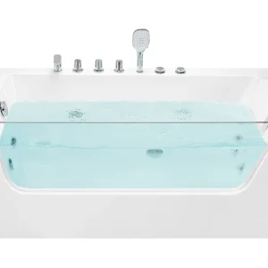 Right Hand Whirlpool Corner Bath 1700 x 800 mm White PUQUIO