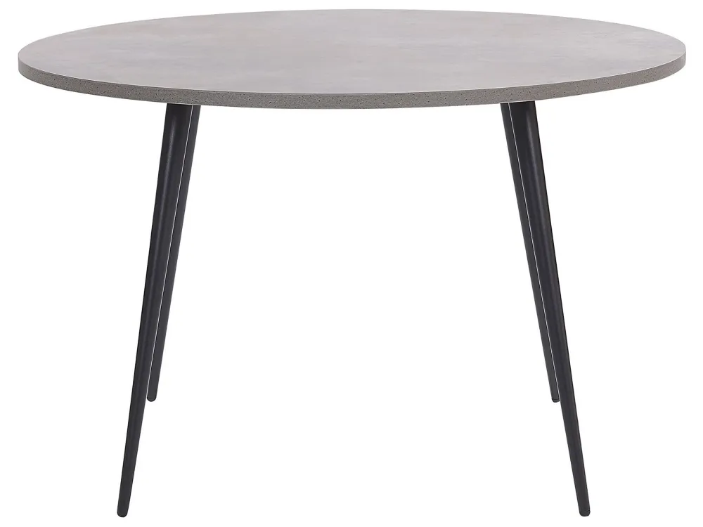 Round Dining Table ⌀ 120 cm Concrete Effect Nero puro ODEON