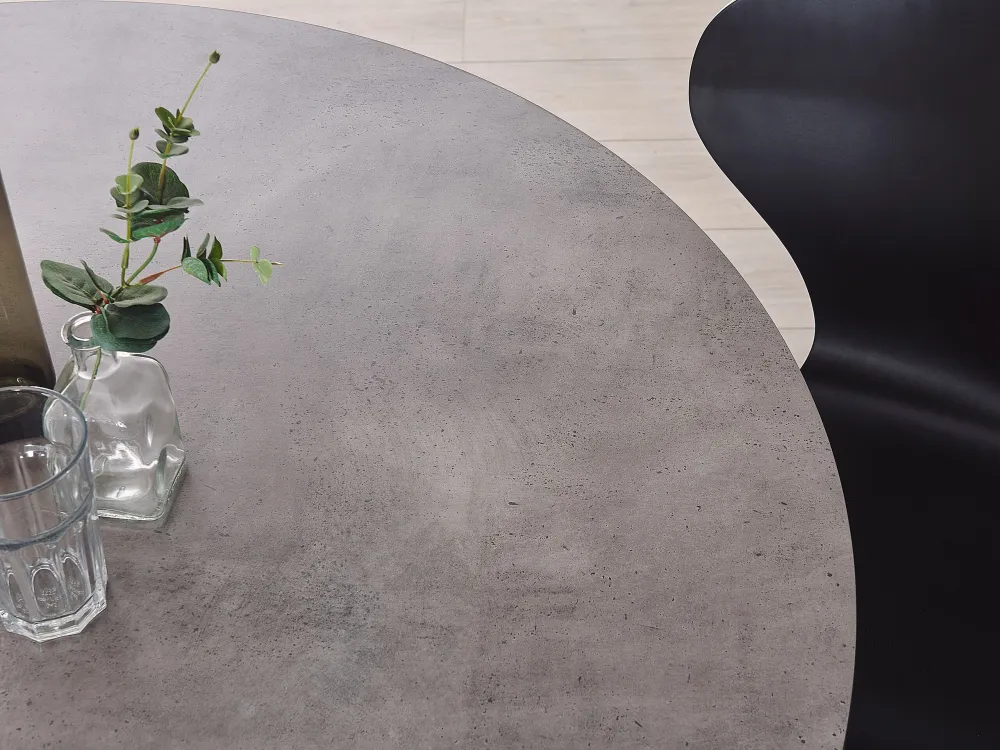 Round Dining Table ⌀ 120 cm Concrete Effect Nero puro ODEON