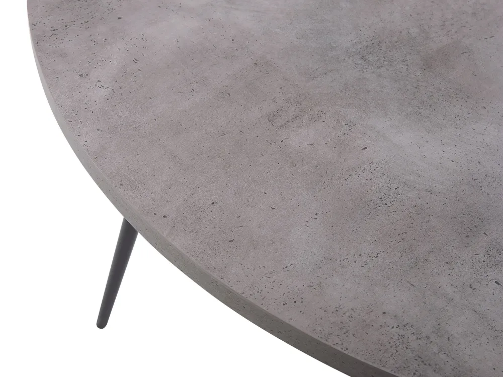 Round Dining Table ⌀ 120 cm Concrete Effect Nero puro ODEON