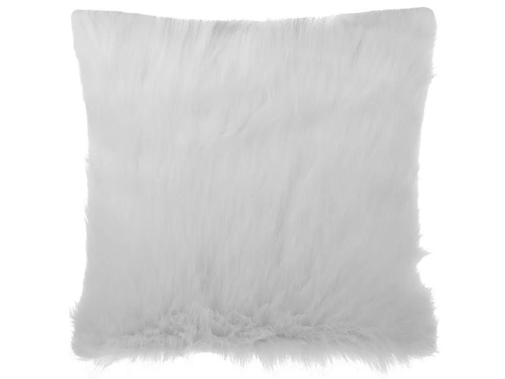 Set 2 Faux Fur Cushions 45 x 45 cm Panna DAISY