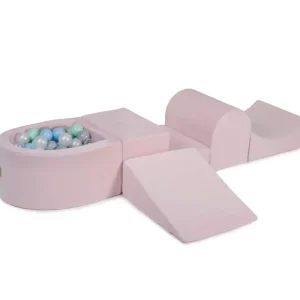 Set de juego rosa con bolas de billar perla, menta, babyblue y MeowBaby gris