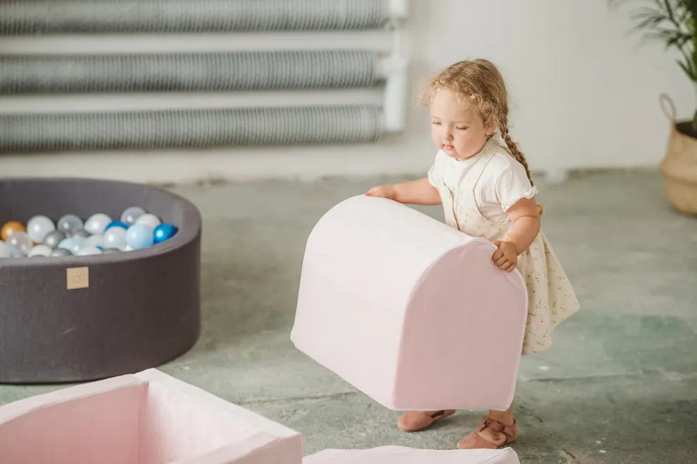 Set de juego rosa con bolas de billar perla, menta, babyblue y MeowBaby gris